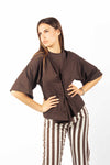 T-shirt Corsetto Cioccolato donna Tensione in - 5