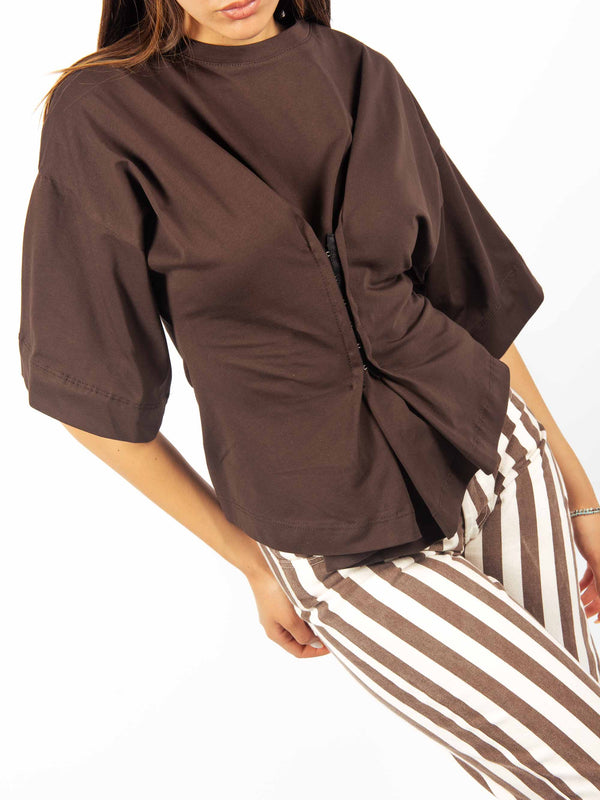 T-shirt Corsetto Cioccolato da donna Tensione in