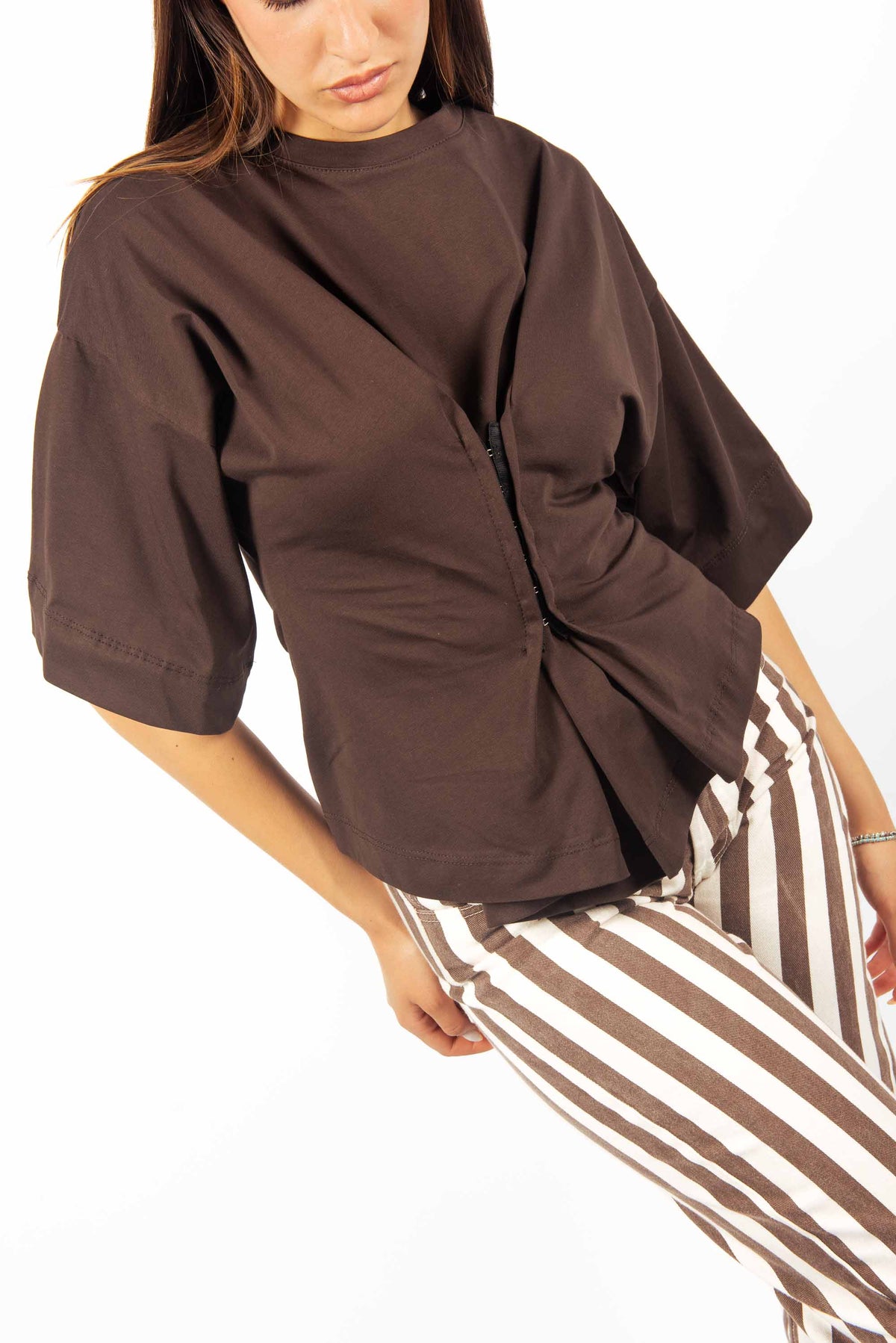 T-shirt Corsetto Cioccolato donna Tensione in - 1
