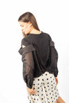 T-Shirt Combinata Nera donna Tensione in - 3