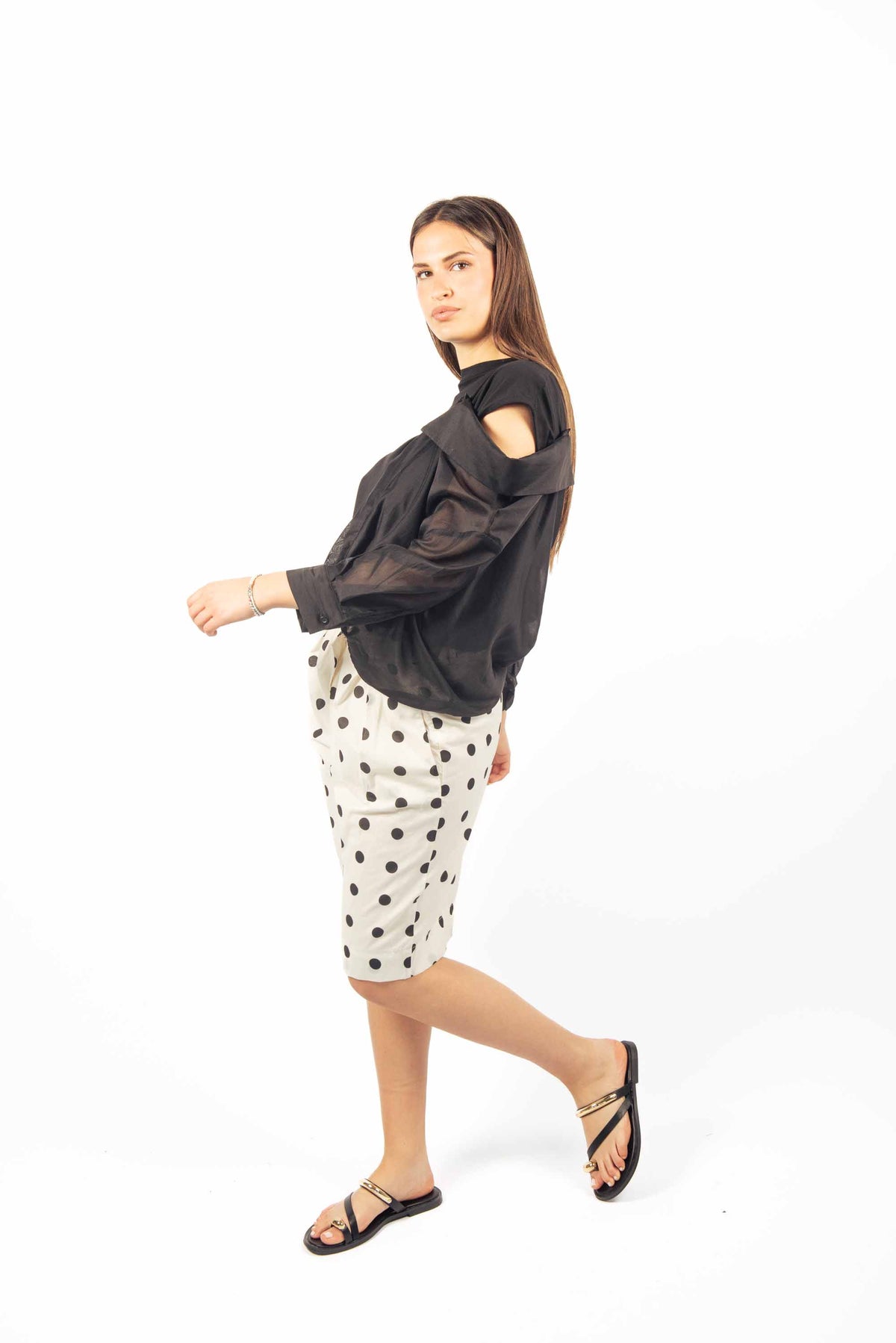 T-Shirt Combinata Nera donna Tensione in - 4