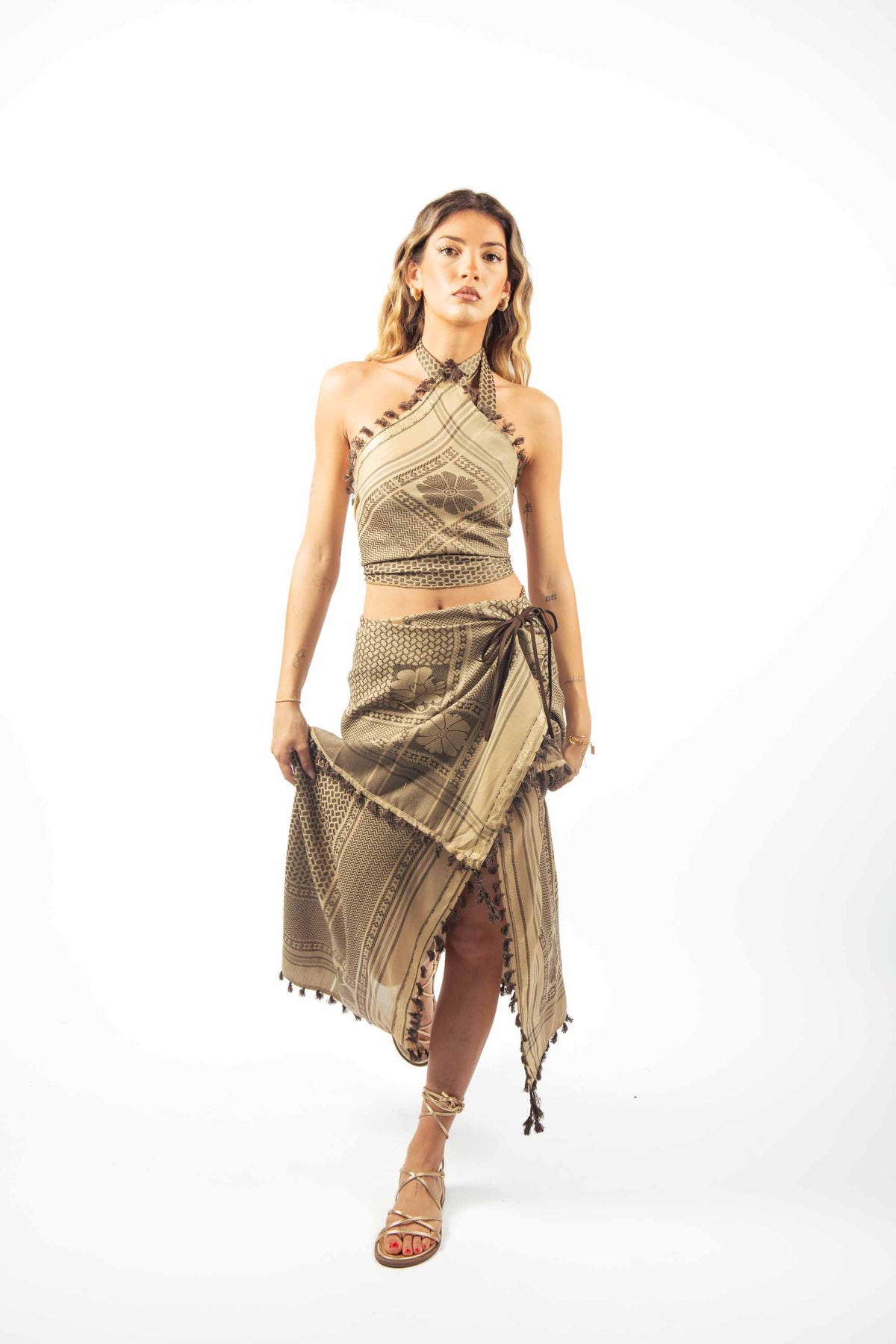 Gonna Pareo Ethnic-Chic donna Tensione in - 3