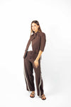 Blazer Maniche Corte Cioccolato donna Maryley - 2