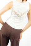 Top Lingerie con Pizzo Bianco donna Maryley - 5