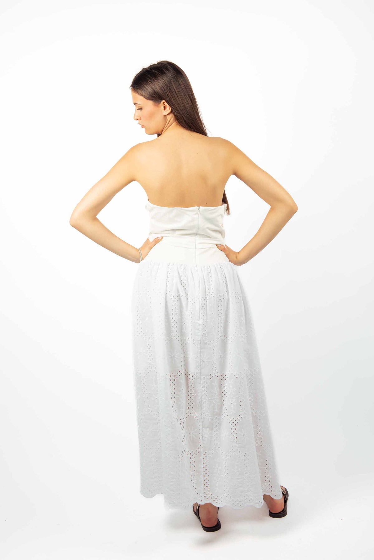 Abito Midi a Fascia in Sangallo donna Maryley - 2