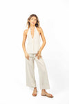 Pantalone Gessato Panna donna Maryley - 2
