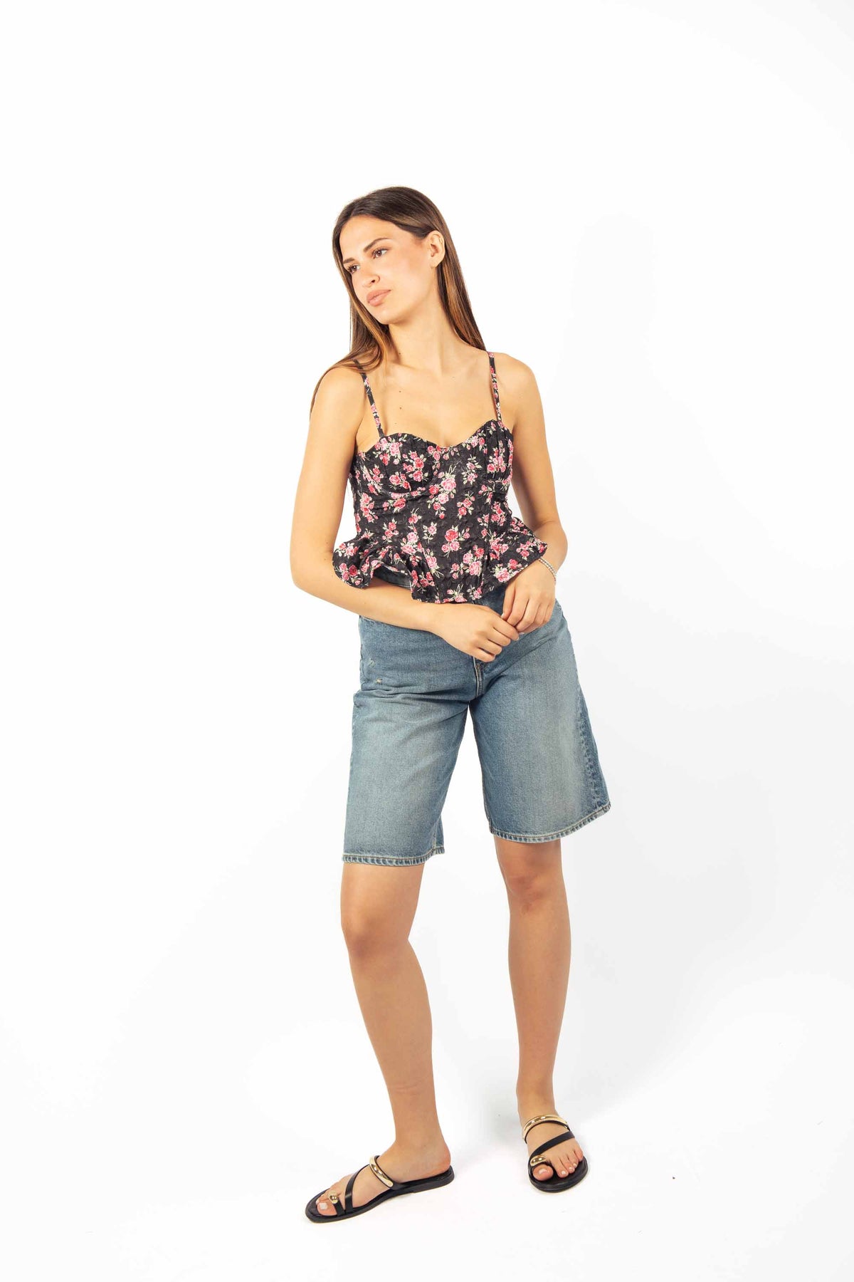 Bermuda Jeans Wide Fit donna Maryley - 5