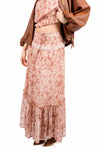 Gonna Floreale Lunga con Smock e Pizzo donna Tensione in - 1