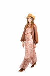 Gonna Floreale Lunga con Smock e Pizzo donna Tensione in - 2