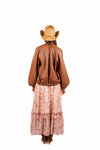 Gonna Floreale Lunga con Smock e Pizzo donna Tensione in - 4