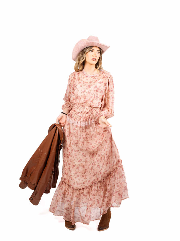 Abito Lungo Floreale con Sottoveste da donna Tensione in