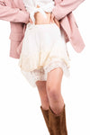 Gonna Mini con Volant e Pizzo Panna donna Tensione in - 1