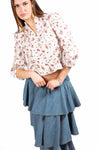 Camicia Cropped a Fiori donna Tensione in - 3