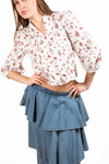 Camicia Cropped a Fiori donna Tensione in - 1