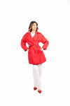 Trench Fluido con Cintura Rosso donna Miss love - 2