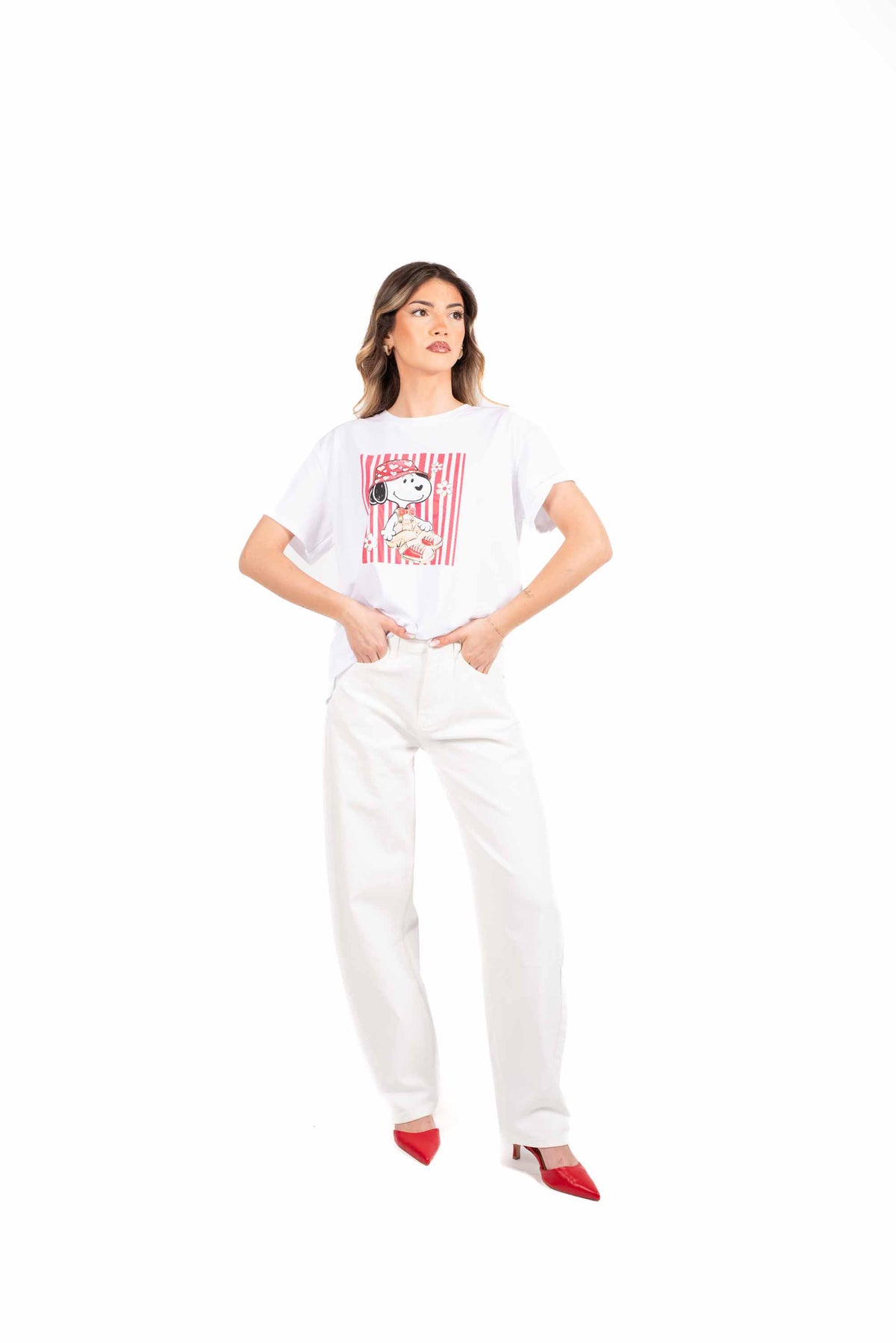 T-shirt con Stampa bianca donna Miss love - 2