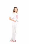T-shirt con Stampa bianca donna Miss love - 4