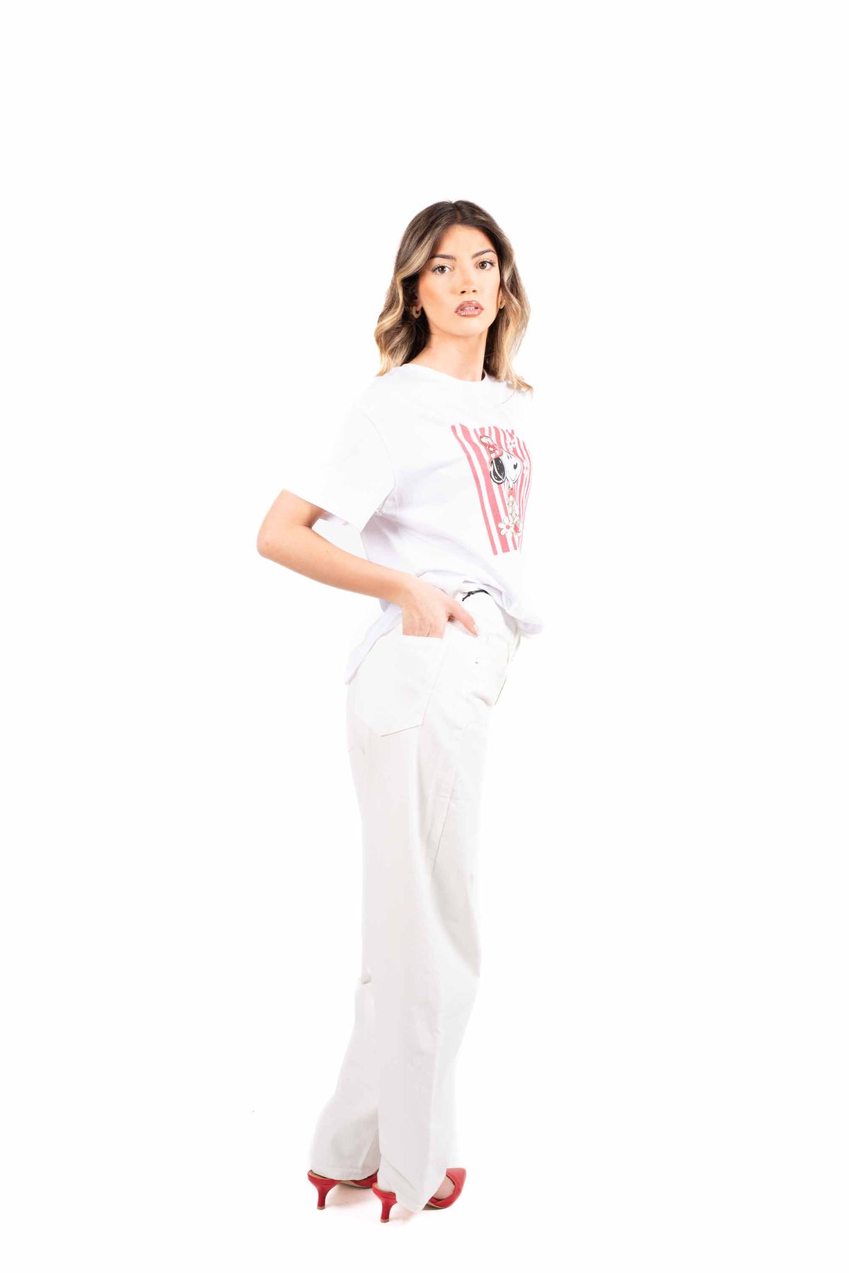 T-shirt con Stampa bianca donna Miss love - 4