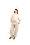 Bomber Tecnico con Alamari in Pizzo Beige donna Maryley - 2
