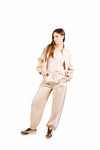 Bomber Tecnico con Alamari in Pizzo Beige donna Maryley - 5