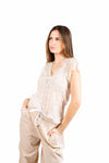 Top in Pizzo Ricamato Panna donna Maryley - 2