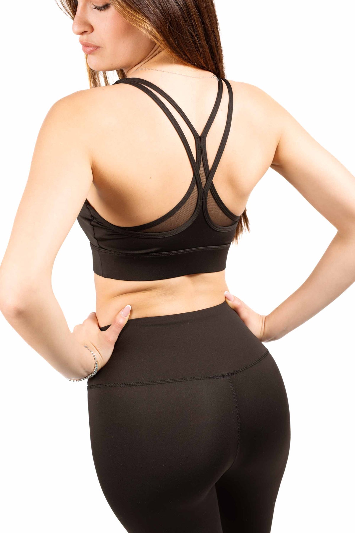 Top Seamless a Scollo tondo Nero donna Miss love - 4