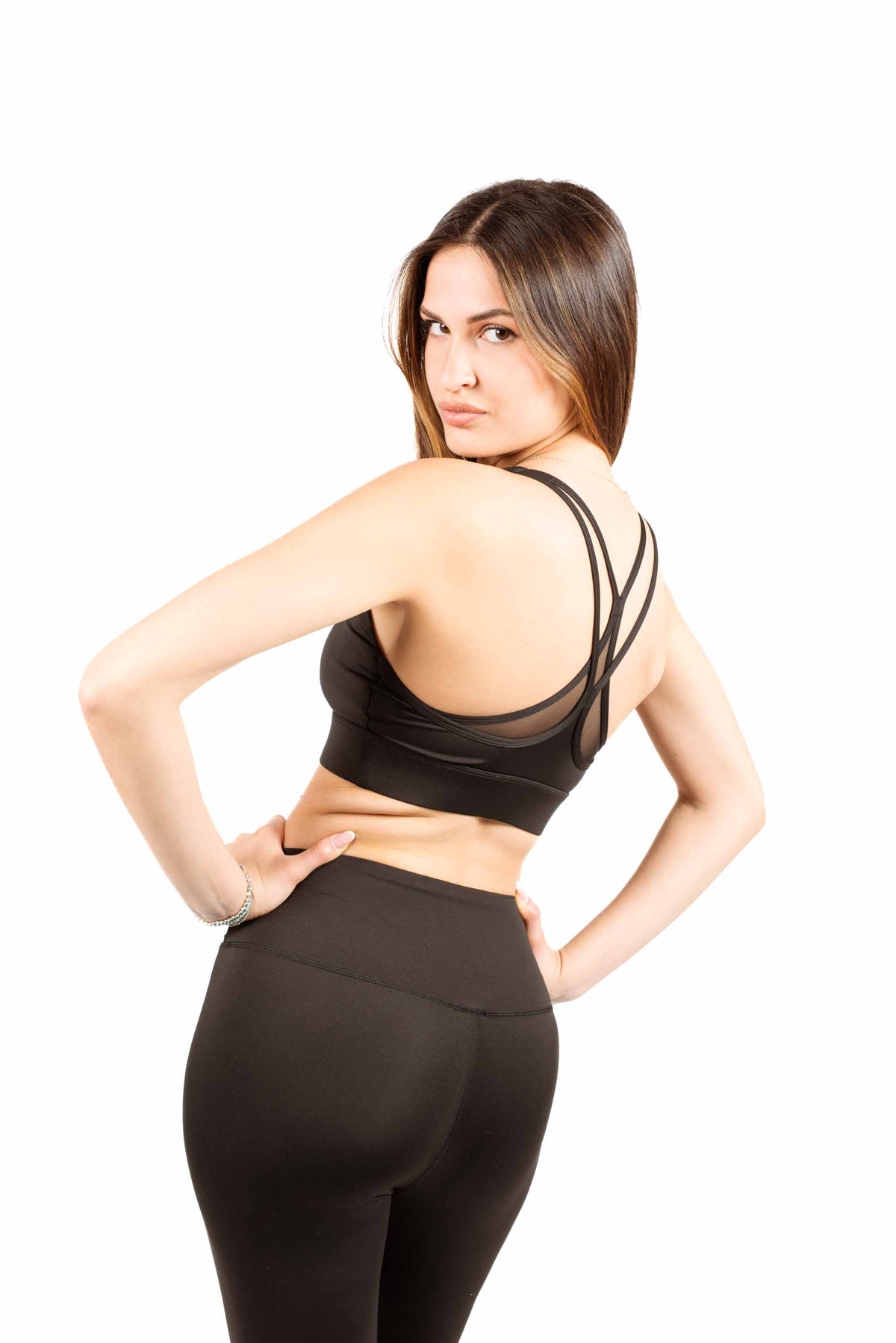 Top Seamless a Scollo tondo Nero donna Miss love - 5