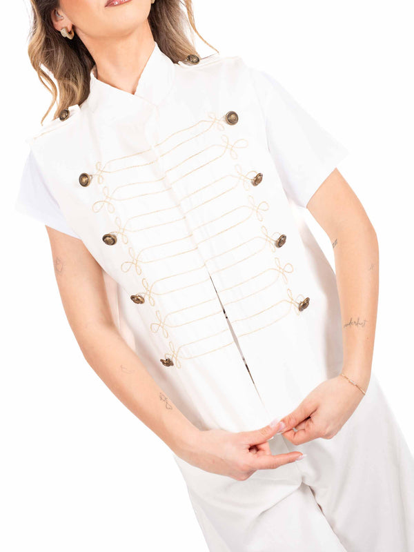 Gilet Napoleone Bianco da donna Miss love