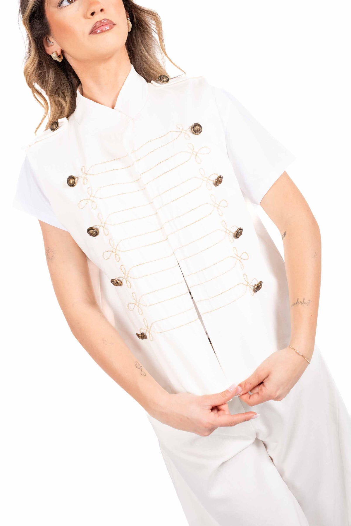 Gilet Napoleone Bianco donna Miss love - 1