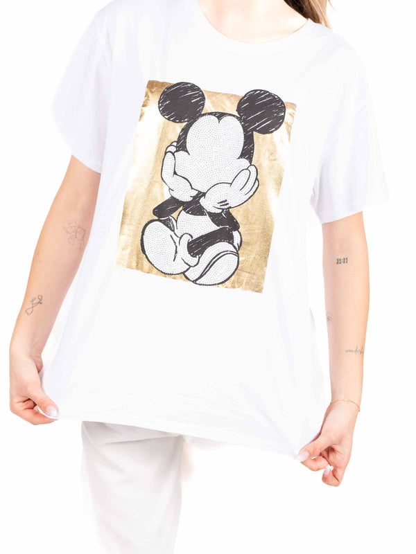T-shirt con Stampa “Mickey Mouse” da donna Miss love