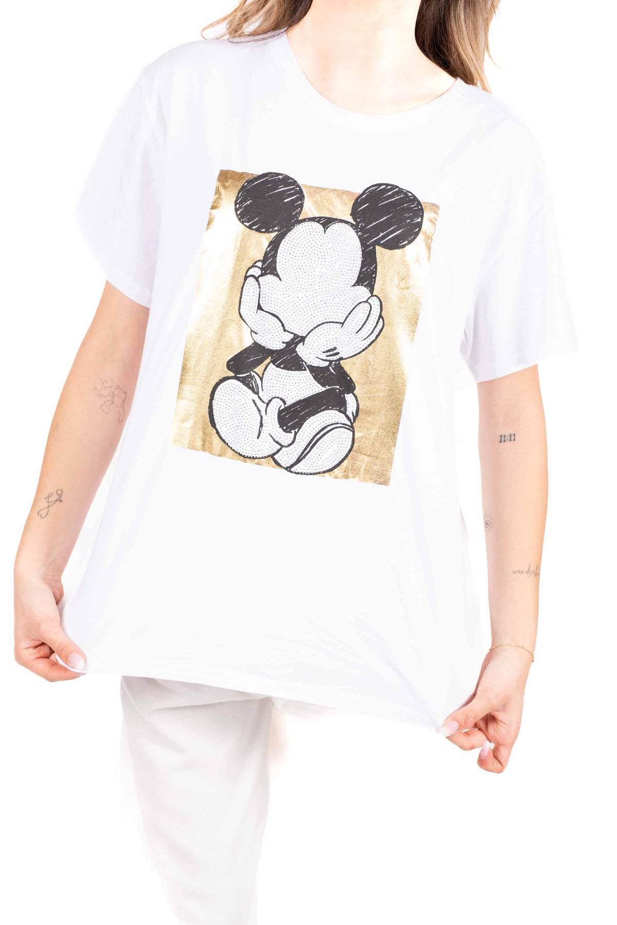 T-shirt con Stampa “Mickey Mouse” donna Miss love - 1