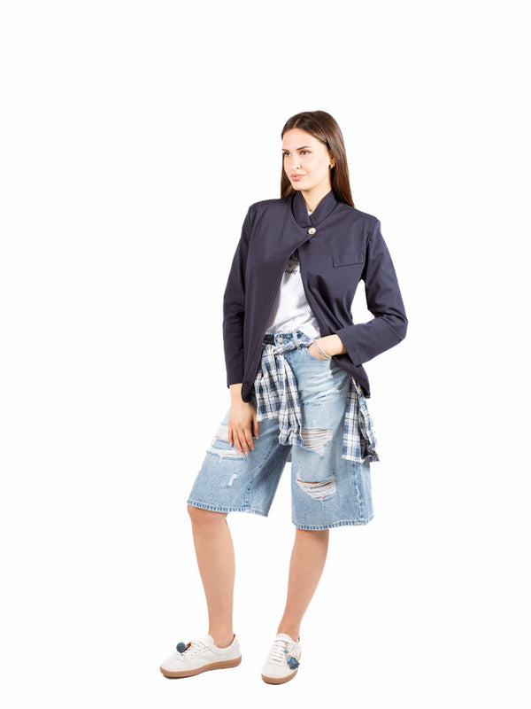 Blazer Strutturato Blu da donna Miss love