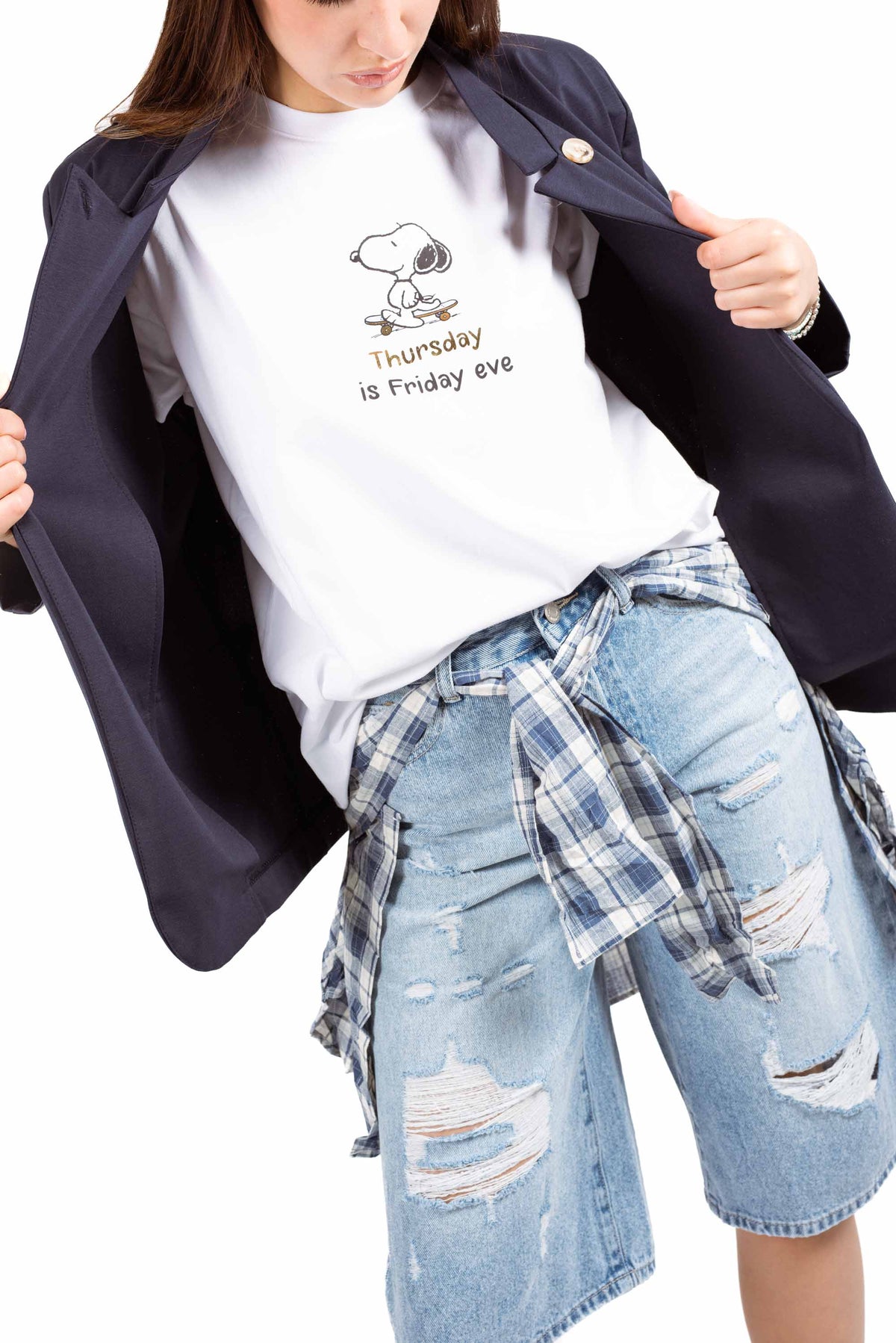 T-shirt con Stampa “Snoopy friday” donna Miss love - 1