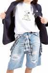 Bermuda Denim con Camicia incorporata donna Miss love - 1