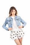 Giubbino Denim Cropped donna Miss love - 1