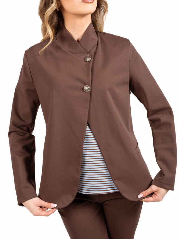 Blazer con Bottoni Jewel Cioccolato da donna Miss love