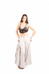Pantaloni Palazzo Gessati Panna donna Miss love - 5