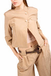 Giacca Cropped Strutturata Sabbia donna Miss love - 1