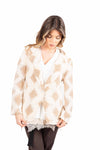 Blazer a Rete Ricamato Panna donna Miss love - 5