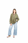 Bomber Oversize in Tessuto Tecnico Militare donna Miss love - 4