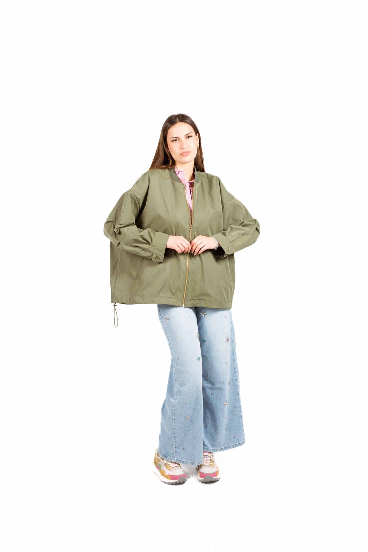Jeans Wide Leg con Applicazioni Jewel donna Miss love - 4