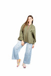 Bomber Oversize in Tessuto Tecnico Militare donna Miss love - 3