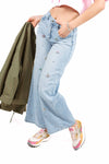 Jeans Wide Leg con Applicazioni Jewel donna Miss love - 1
