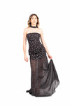 Abito Lungo a Pois Nero donna Miss love - 5