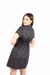 Abito Mini a Pois con Scollo Cut-out Nero donna Miss love - 3