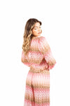 Blusa in Maglia Traforata Lurex donna Tensione in - 3
