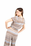 Blusa Fantasia Zig Zag in Maglia Leggera donna Tensione in - 6
