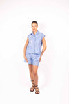 Bermuda a Righe con Ricami donna Miss love - 2