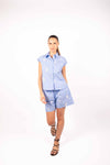 Bermuda a Righe con Ricami donna Miss love - 4