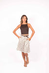 Top Corto Asimmetrico Cioccolato donna Miss love - 2